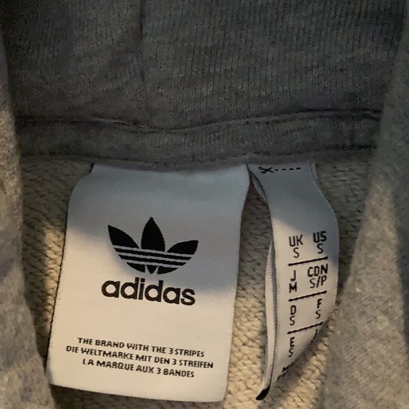 Grey adidas trefoil hoodie (size S) - Picture 2 of 2